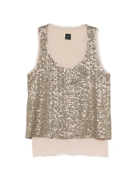 PINKO sequin-embellished layered top