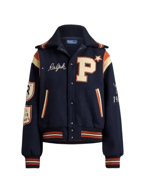 Polo Ralph Lauren patch-detail panelled bomber jacket