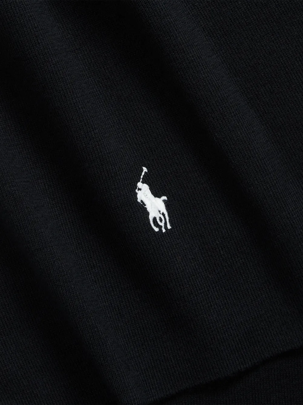Polo Ralph Lauren Ribgebreide katoenen muts- en sjaalset Zwart