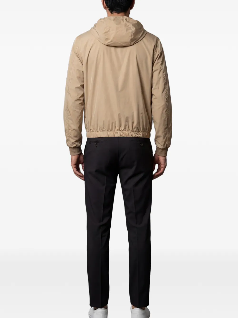 Moorer Albori jack met capuchon en rits Beige