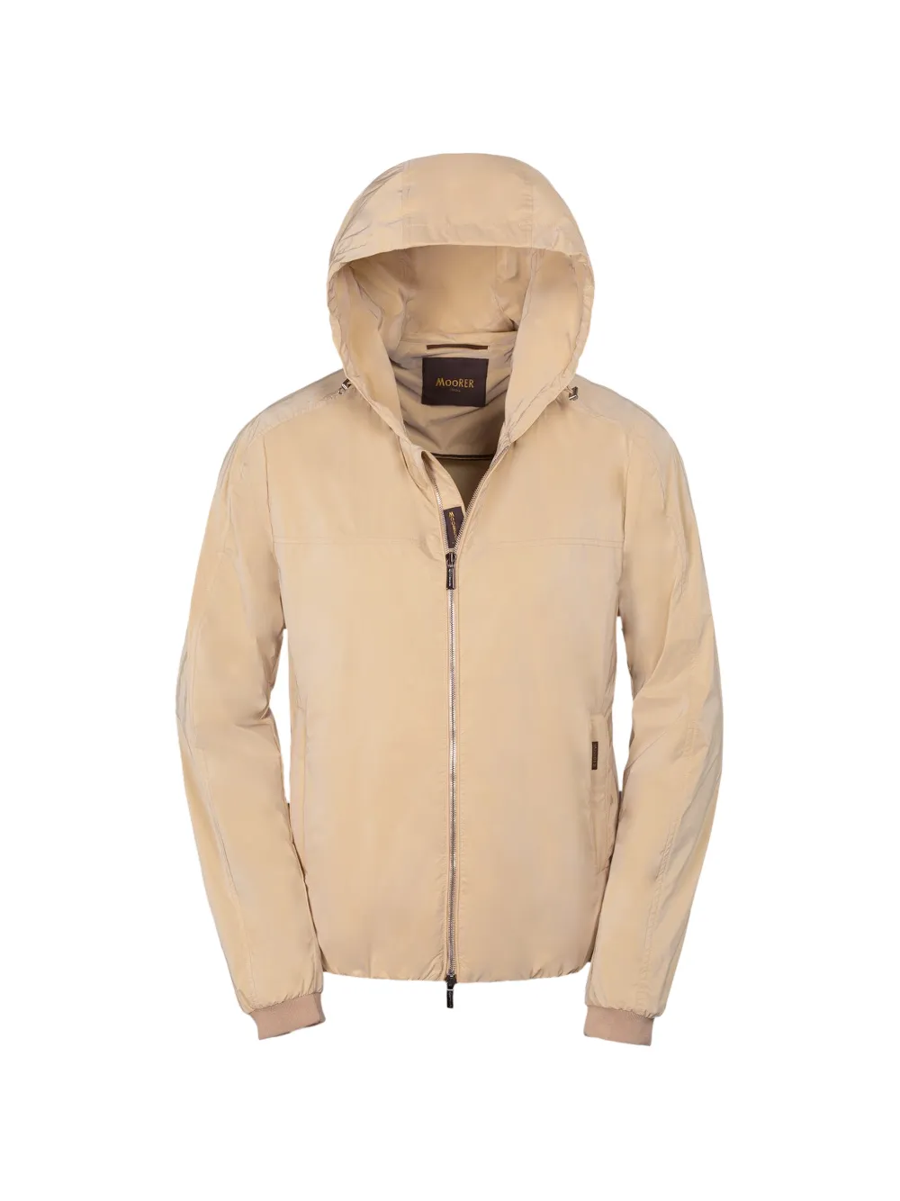 Moorer Albori hooded zip anorak - Toni neutri