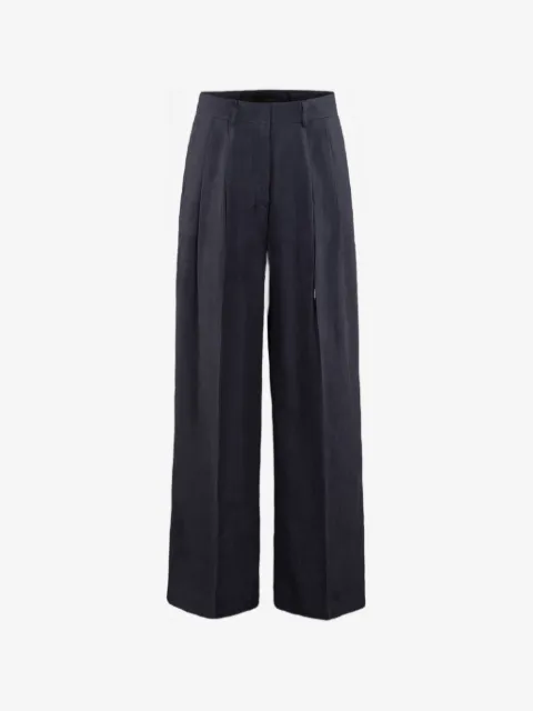 Moorer pantalon ample Rumy à design plissé