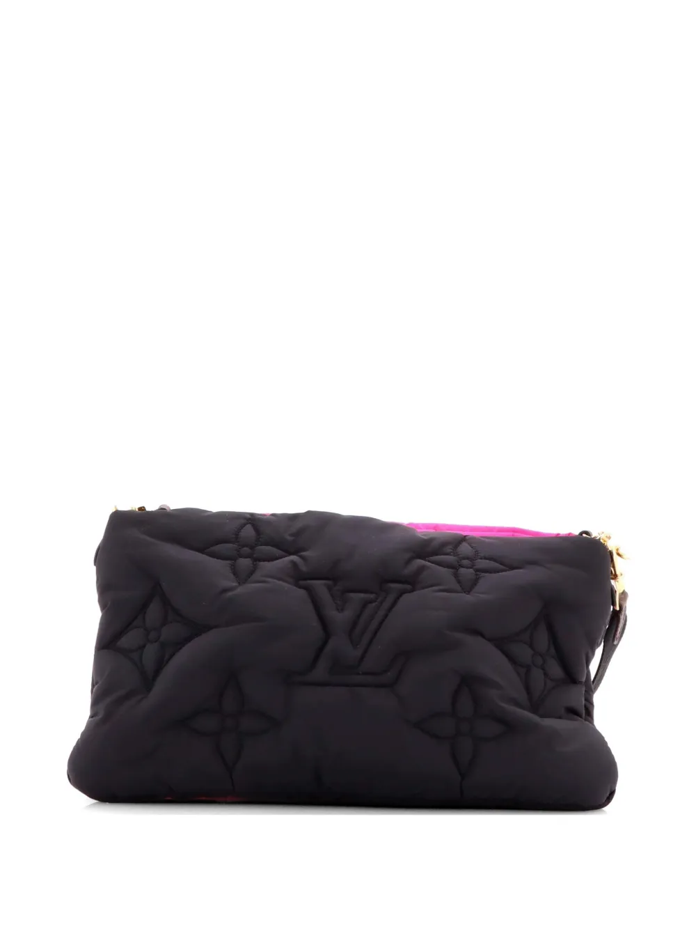  Louis Vuitton Pre-owned Maxi Multi Pochette Accessoires Monogram Quilted Econyl Nylon Crossbody Bag - Black 