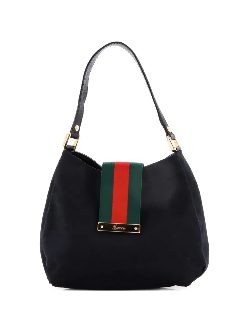 Gucci Pre-Owned New Ladies Web GG Canvas Medium hobo bag - Nero