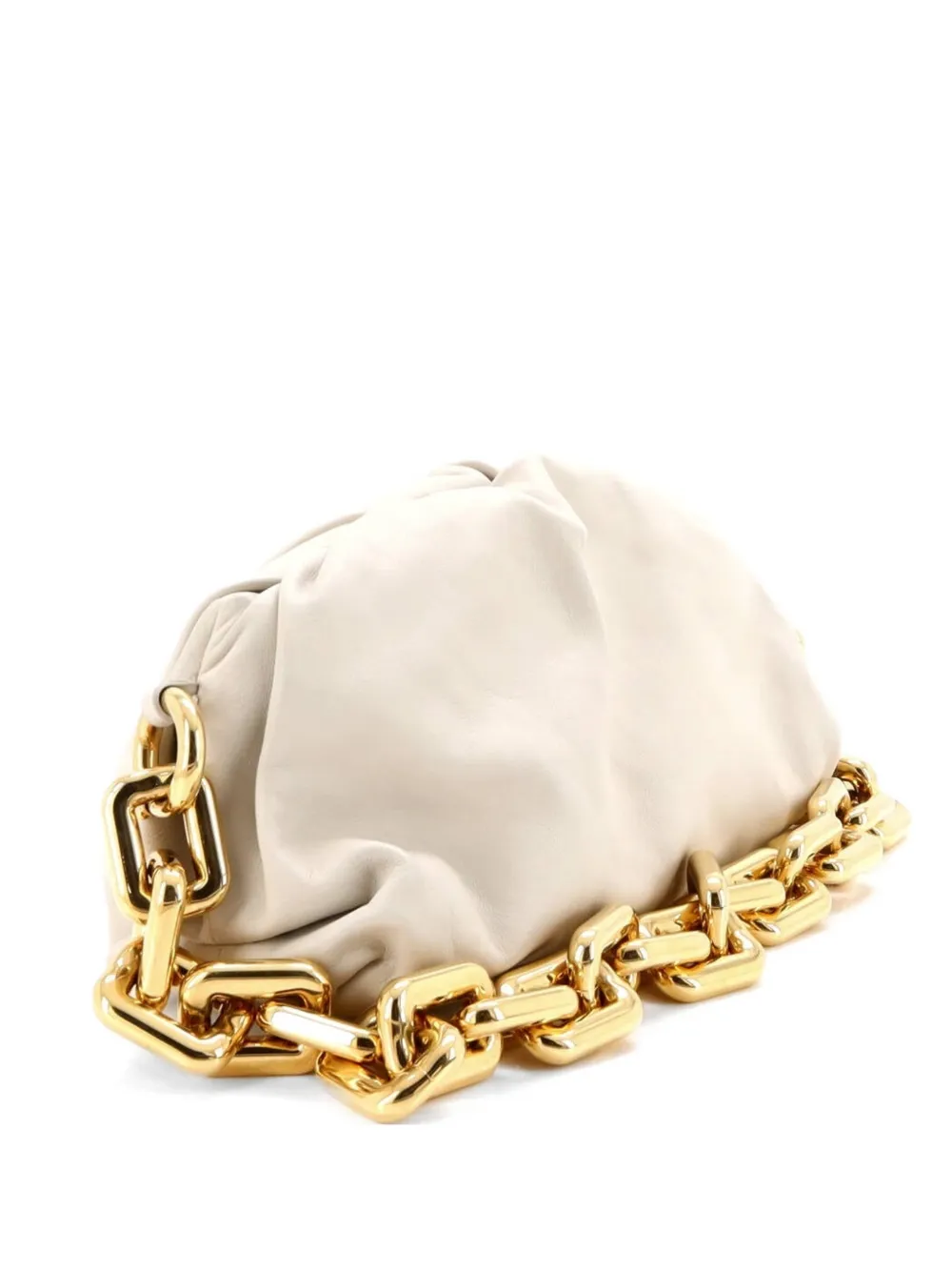 Bottega Veneta Pre-Owned The Chain Pouch Leather Teen shoulder bag - Bianco