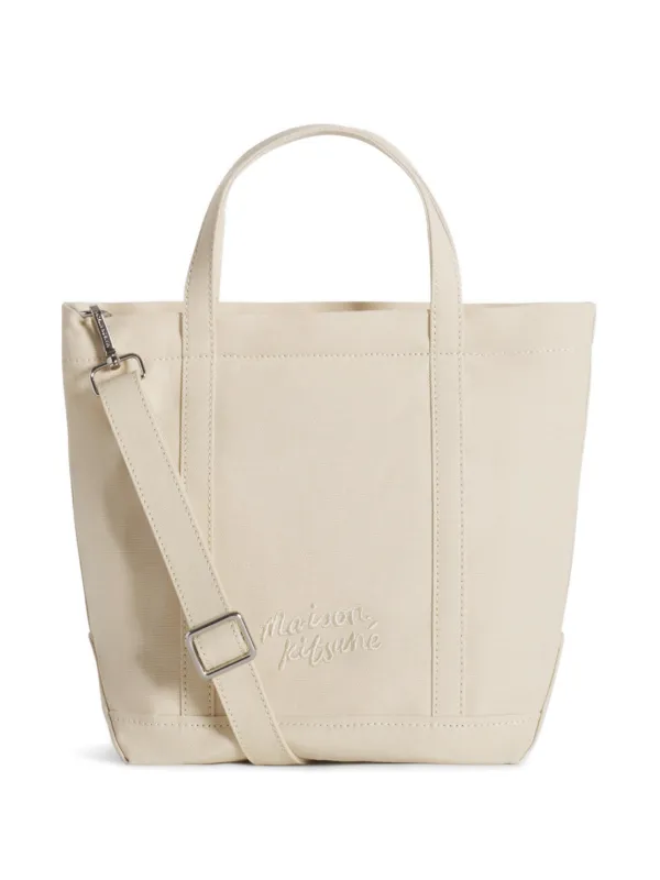 Maison Kitsuné Fox Head Small Tote Bag | Neutrals | FARFETCH TW