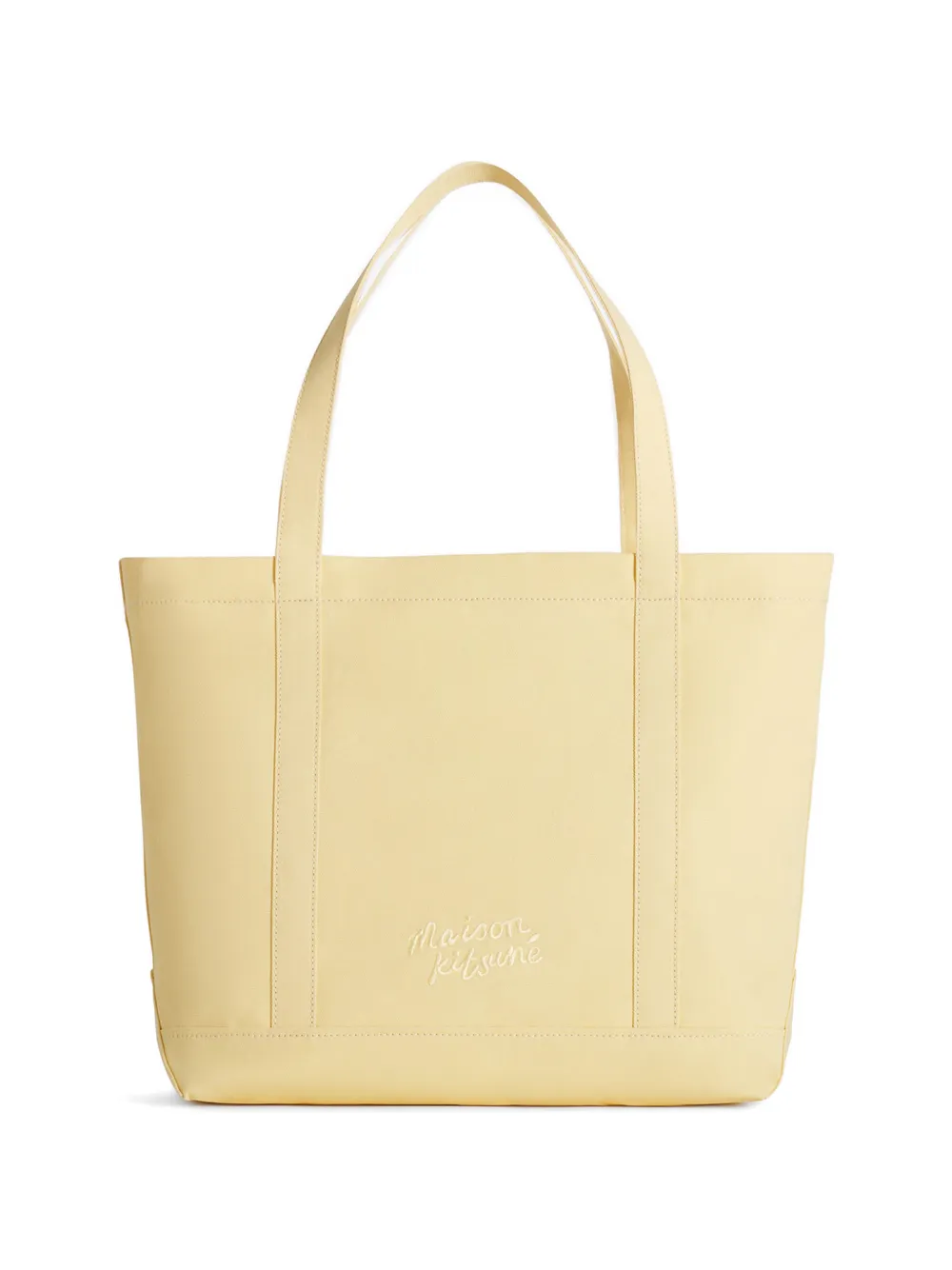 Maison Kitsuné Grote Fox Head shopper Geel
