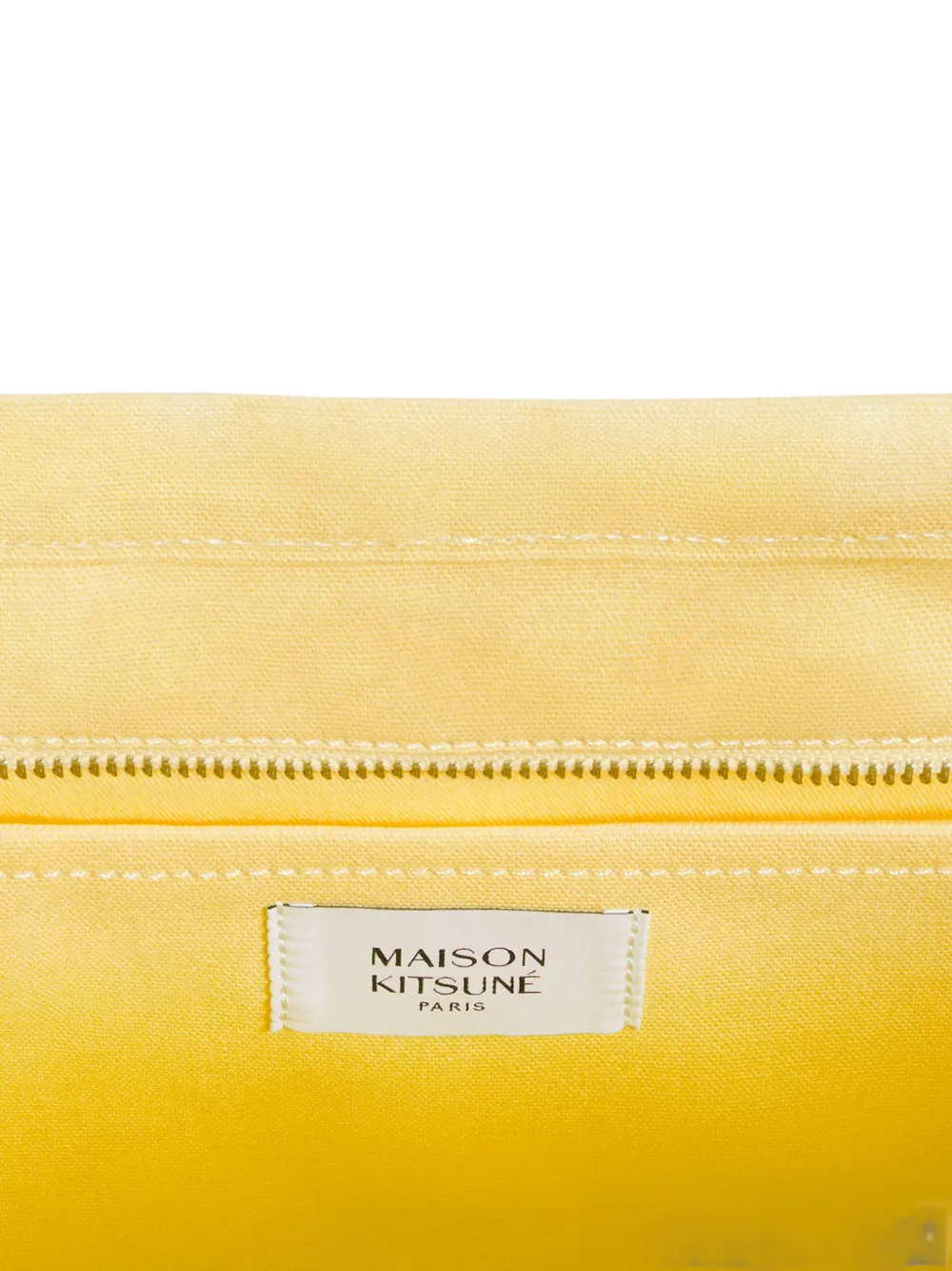 Maison Kitsuné Grote Fox Head shopper Geel