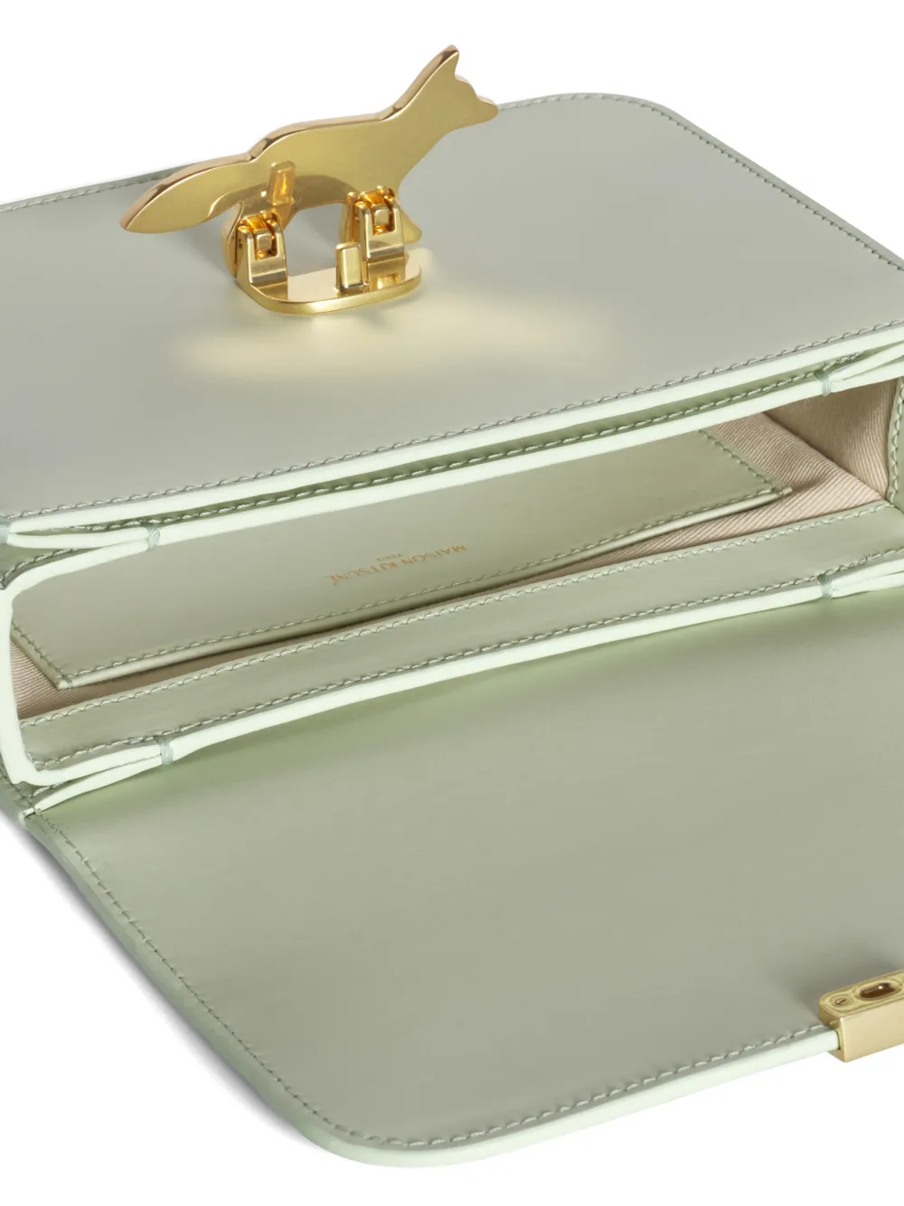Maison Kitsuné Fox boekentas crossbodytas Groen