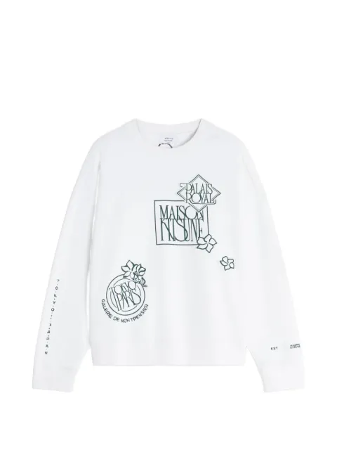 Maison Kitsuné floral print sweatshirt