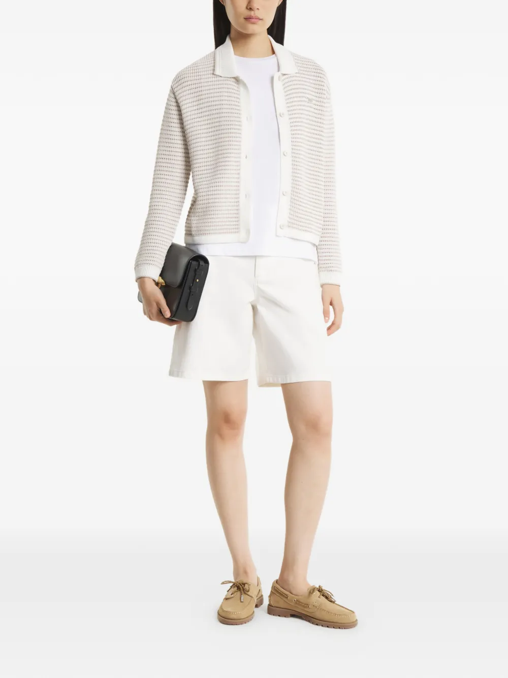  Maison Kitsuné Baby Fox Button Cardigan - White 