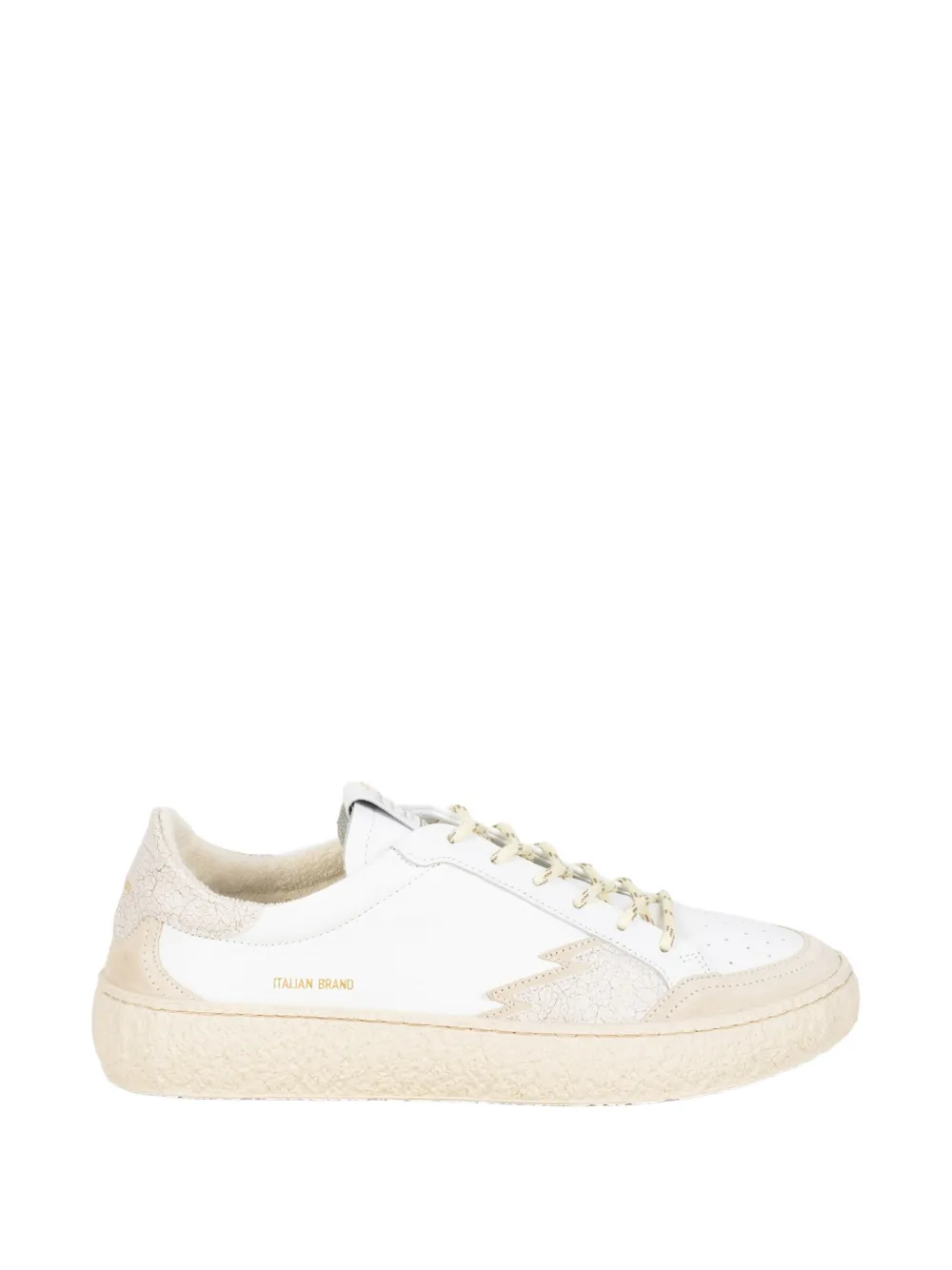 Stokton crackle-effect sneakers Wit