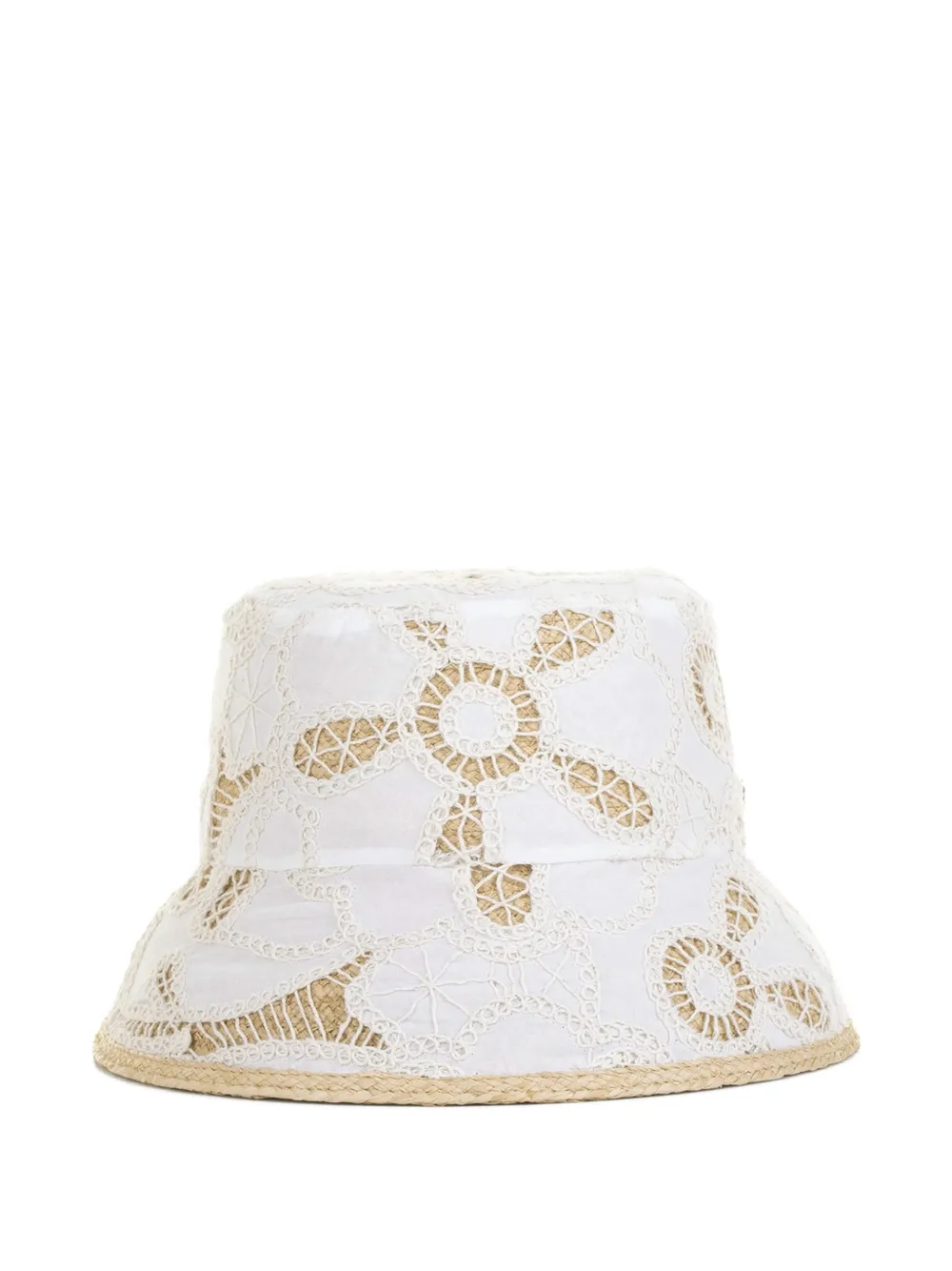 Helen Kaminski Cappello bucket con ricamo - Bianco