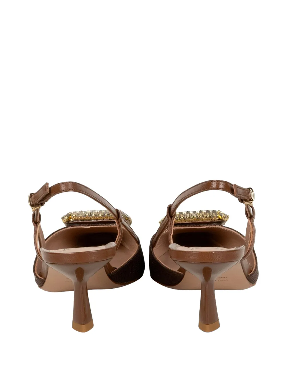 Roberto Festa Pumps met verfraaide hak Bruin