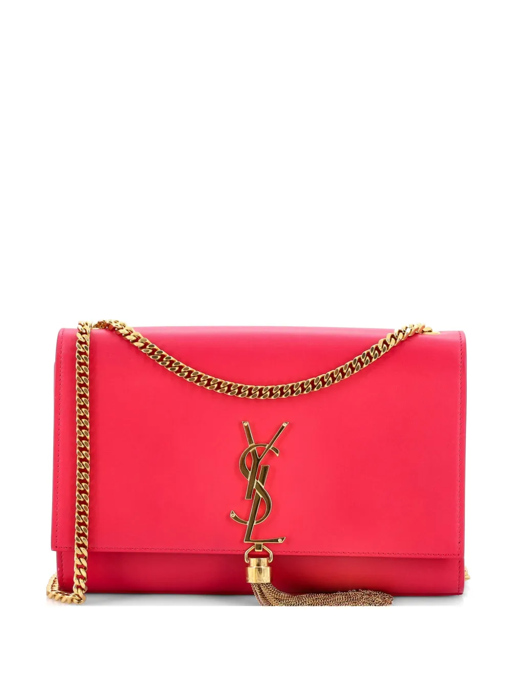 Saint Laurent Pre-Owned Classic Monogram Tassel Leather Medium crossbody bag - Rosa