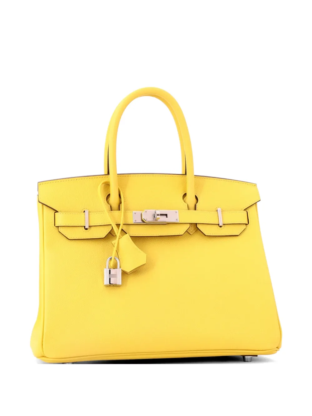 Hermès Pre-Owned Birkin Handbag Yellow Epsom with Palladium Hardware 30 tote bag - Giallo