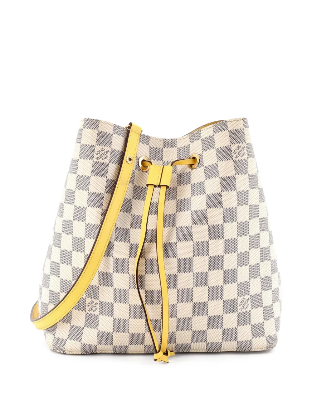 Louis Vuitton Pre-Owned NeoNoe Handbag Damier with Leather MM bucket bag - Bianco