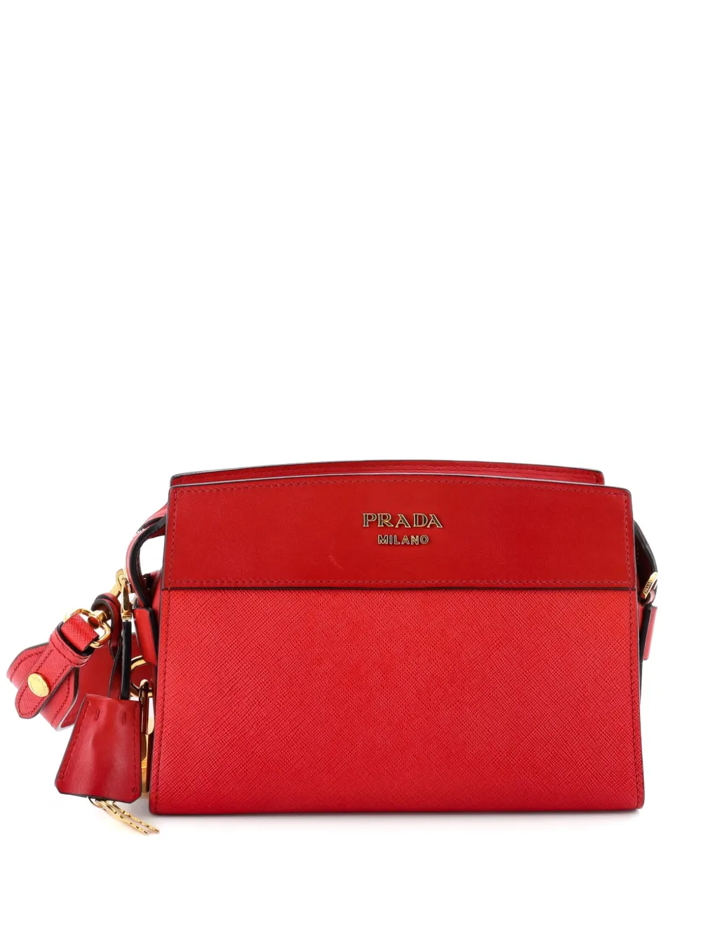 Prada Pre-Owned Esplanade Saffiano with City Calf Small crossbody bag - Rosso