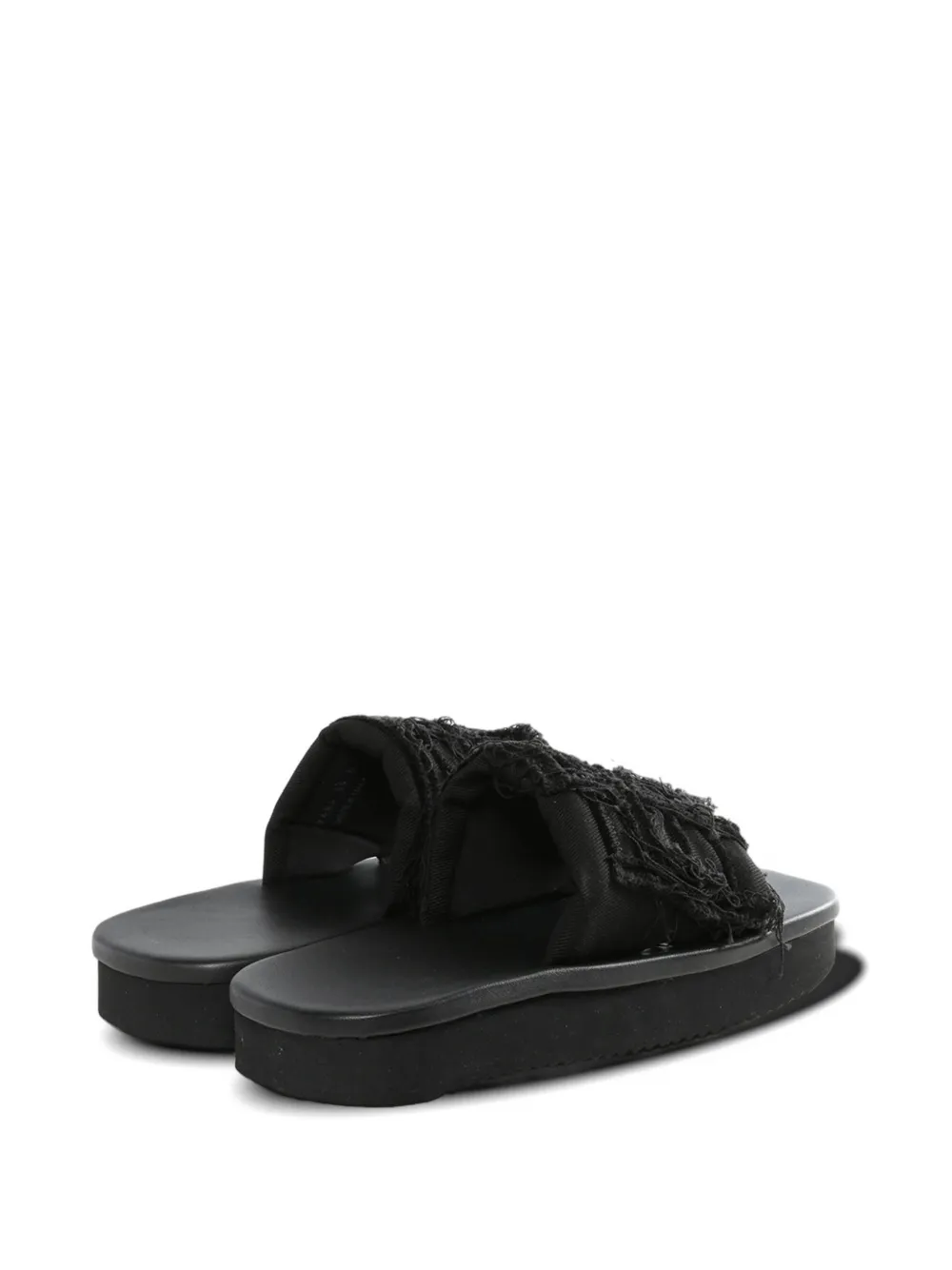 Rick Owens DRKSHDW frayed sandals Zwart