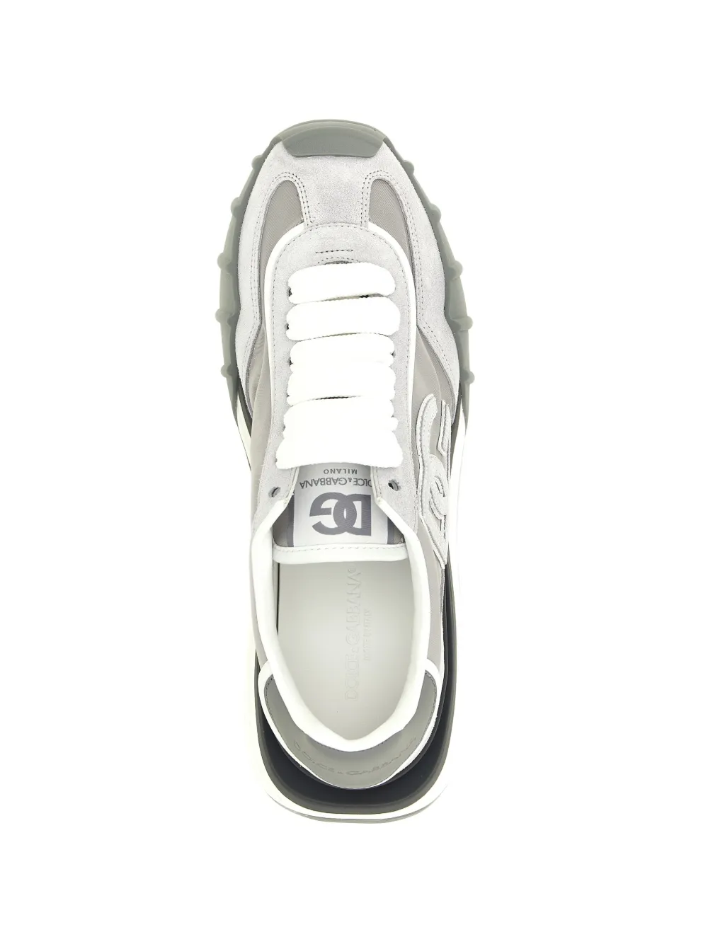 Dolce & Gabbana logo leather sneakers Grijs