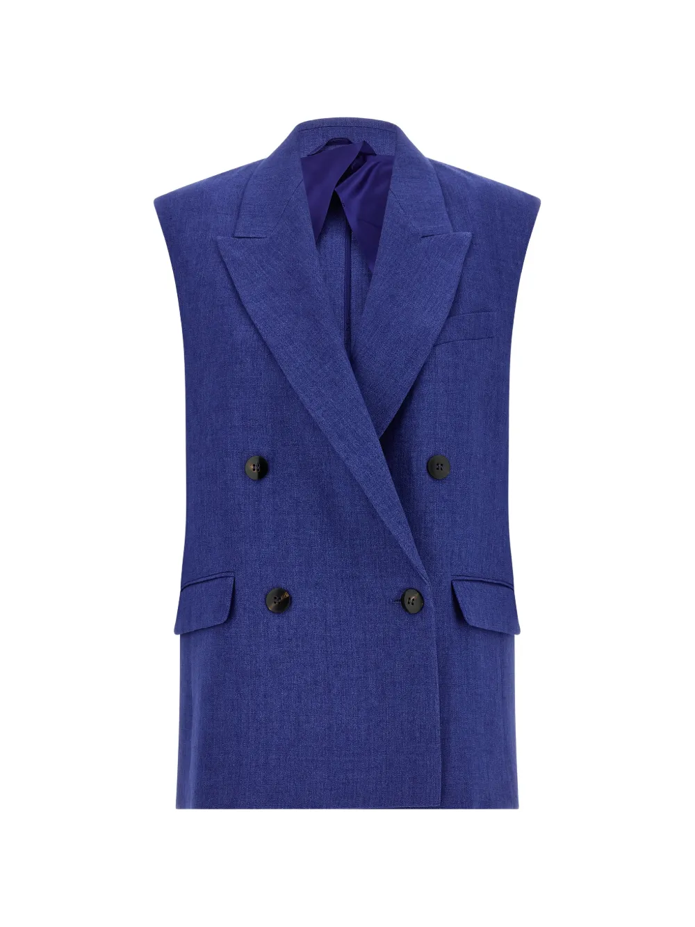 Max Mara Aia double-breasted peak-lapels waistcoat - Blau