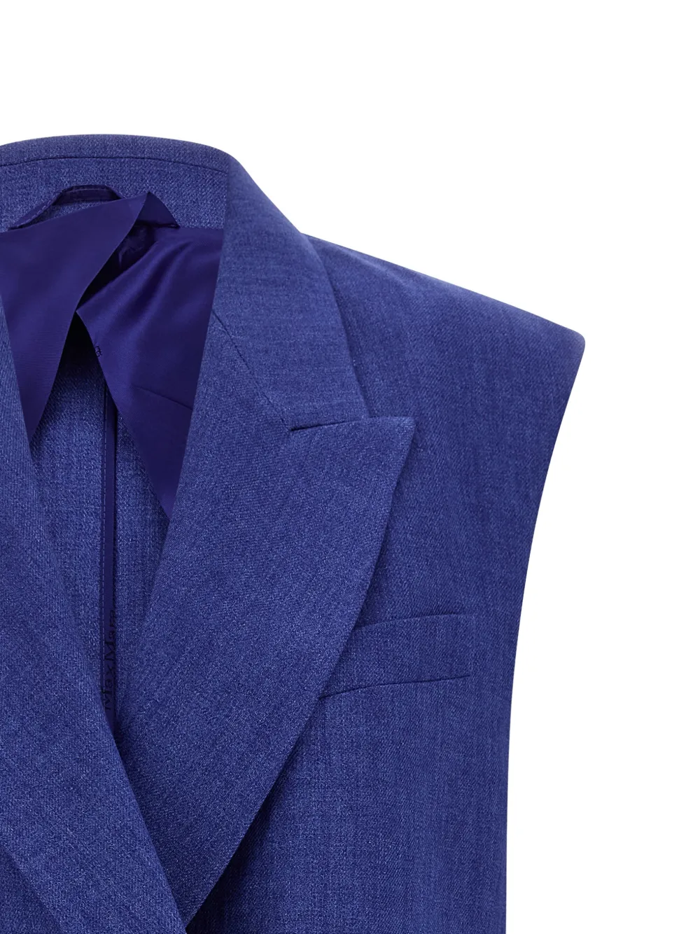  Max Mara Aia Double-breasted Peak-lapels Waistcoat - Blue 