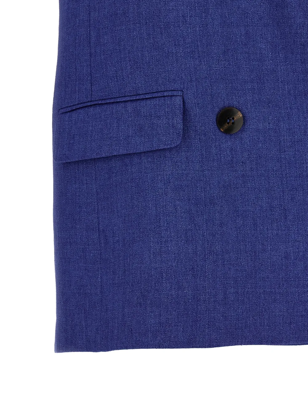 Max Mara Aia gilet met dubbele rij knopen en puntige revers Blauw