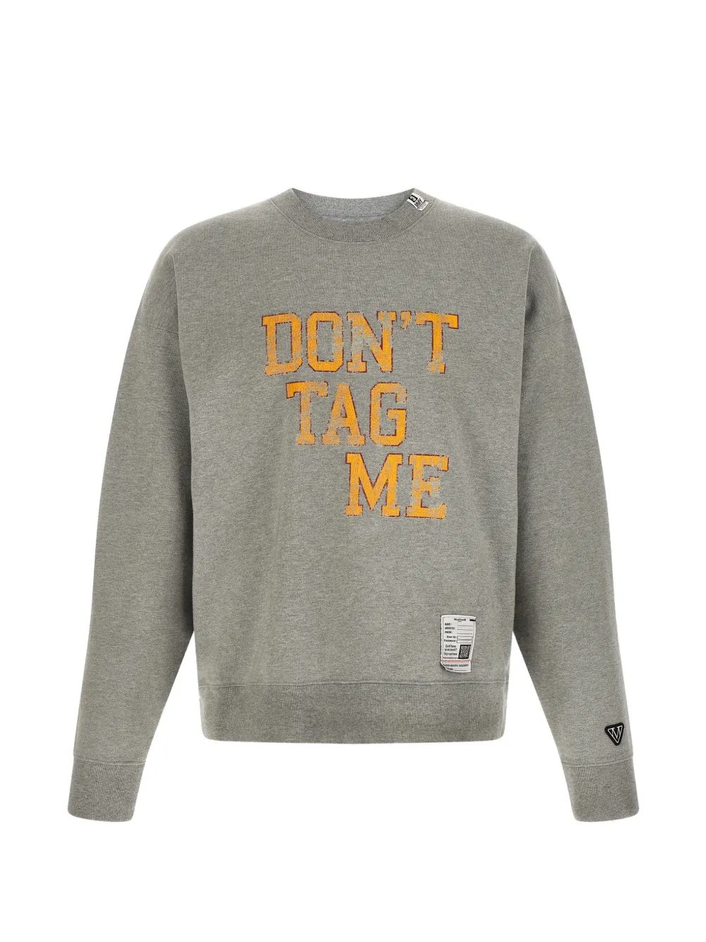 Maison MIHARA YASUHIRO Don't Tag Me gauze logo-patch sweatshirt - Grigio
