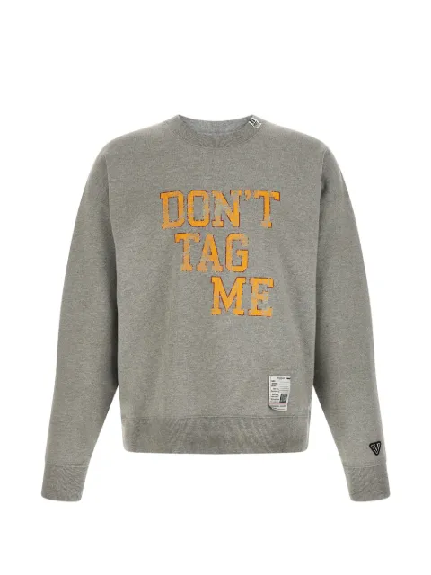 Maison MIHARA YASUHIRO Don't Tag Me gauze logo-patch sweatshirt