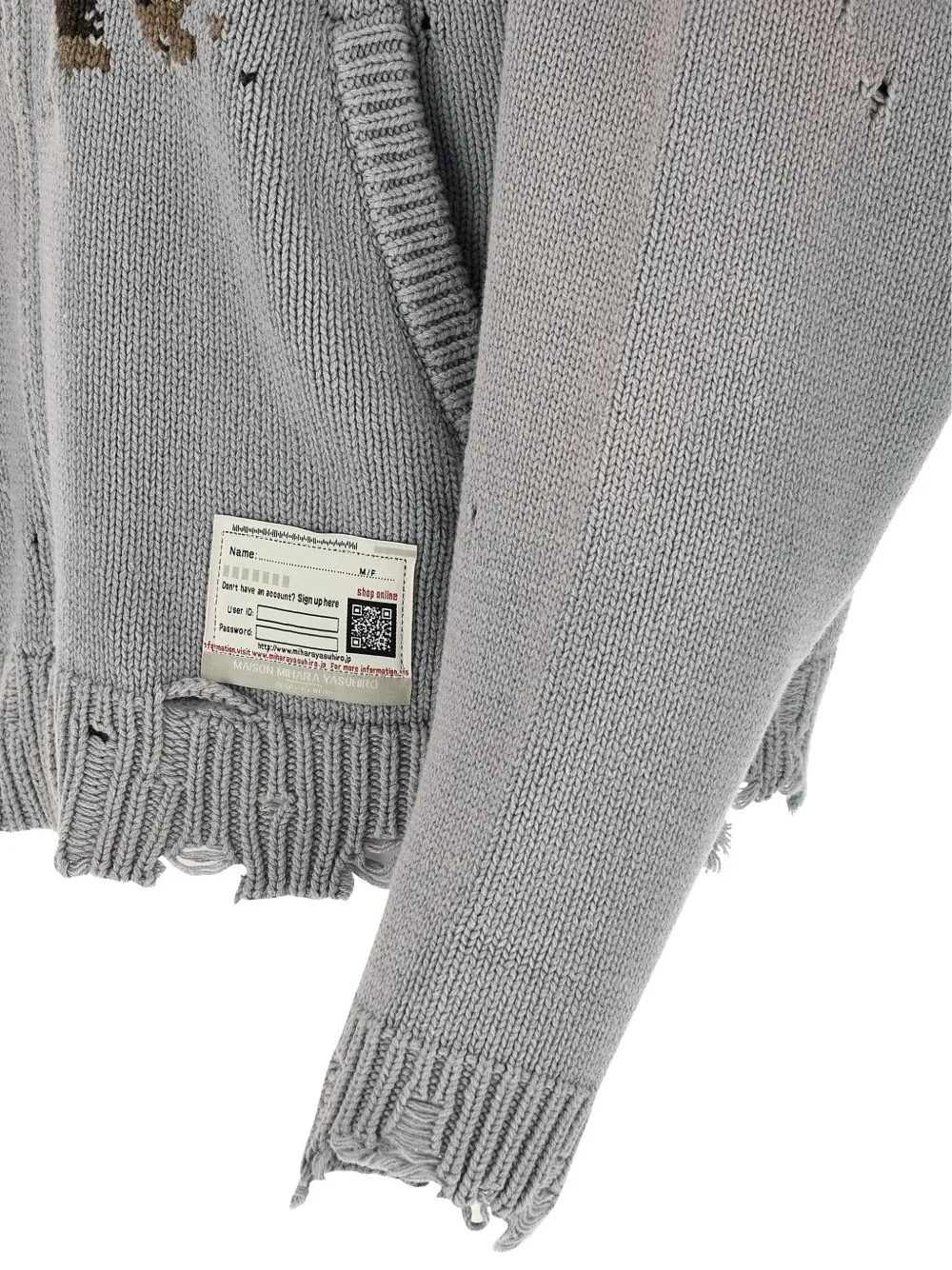 Maison MIHARA YASUHIRO dog-jacquard Cardigan | Grey | FARFETCH