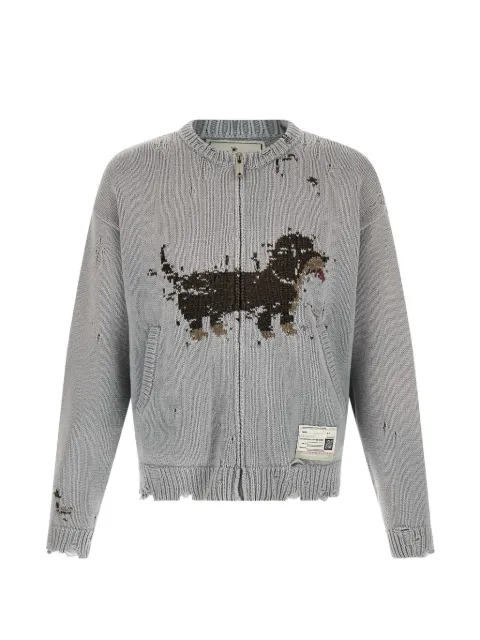 Maison MIHARA YASUHIRO dog-jacquard cardigan