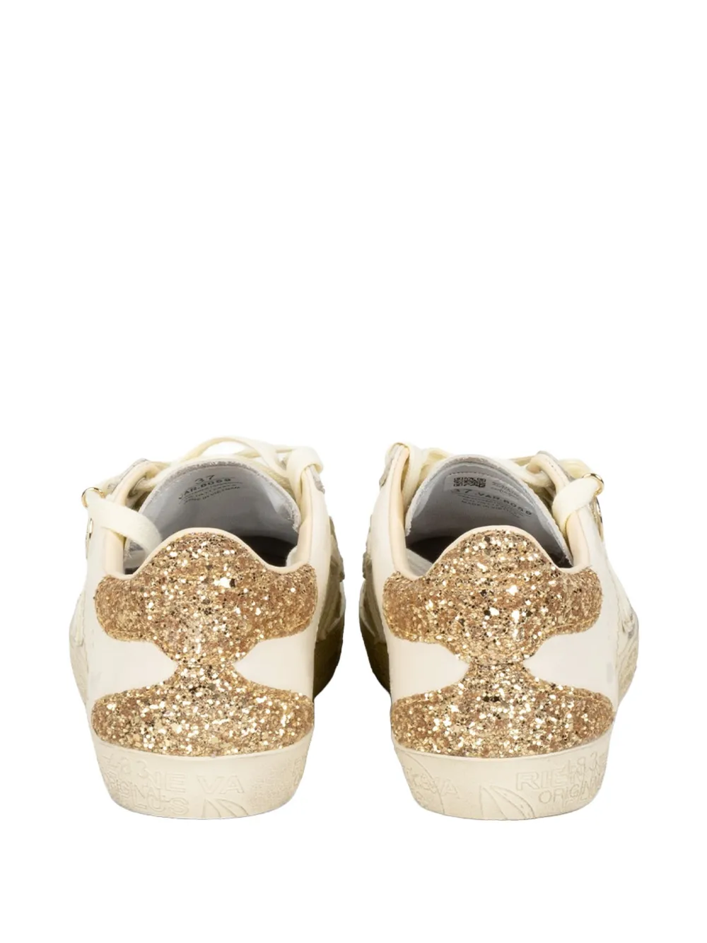 Premiata glitter-embellishment sneakers Beige