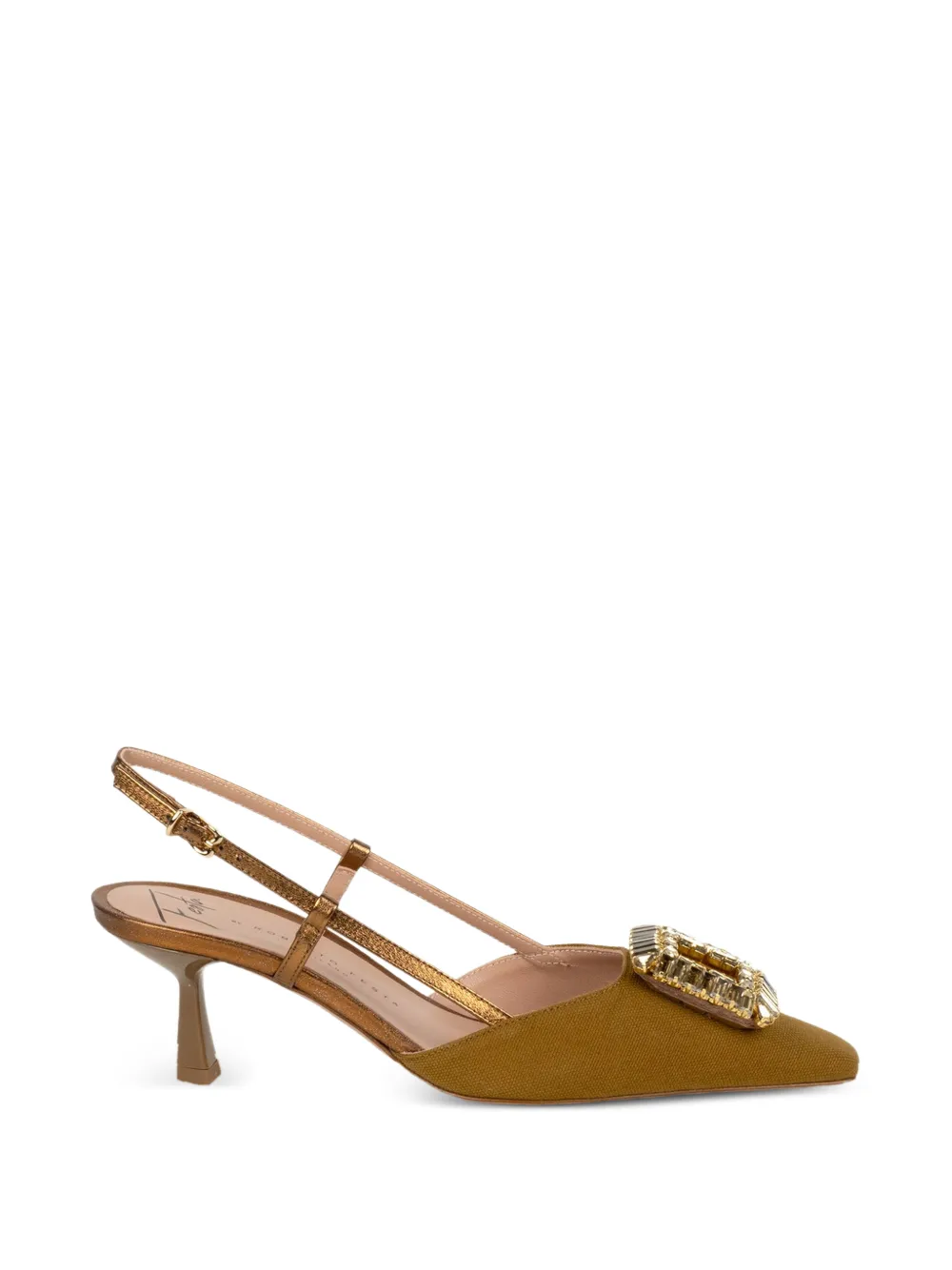Roberto Festa Ingrid slingback pumps met hak Groen