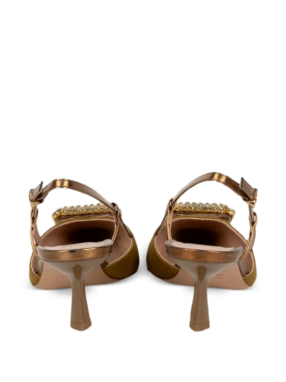  Roberto Festa Ingrid Slingback Heeled Pumps - Green 