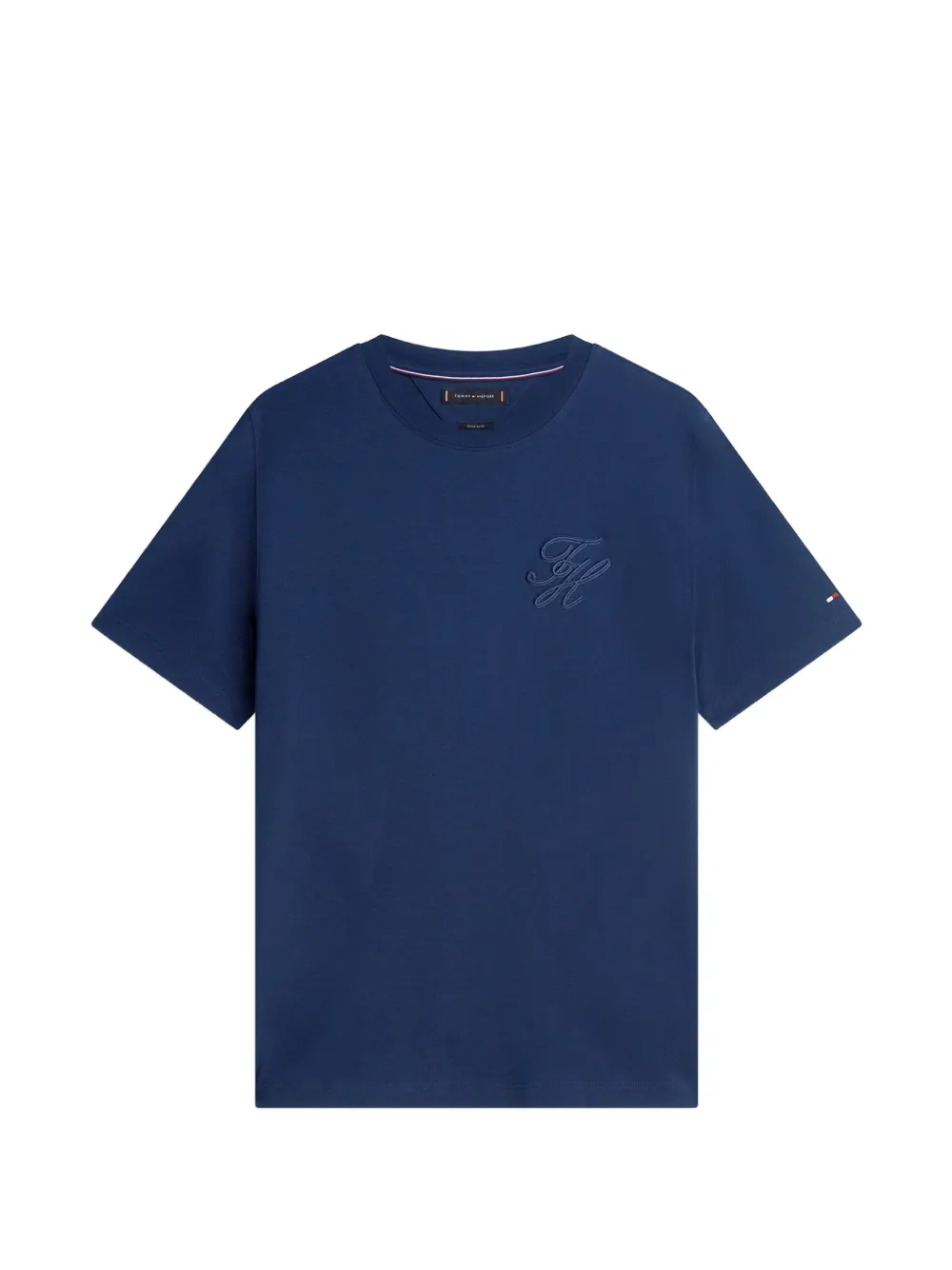 Tommy Hilfiger embroidery-logo T-shirt - Blu