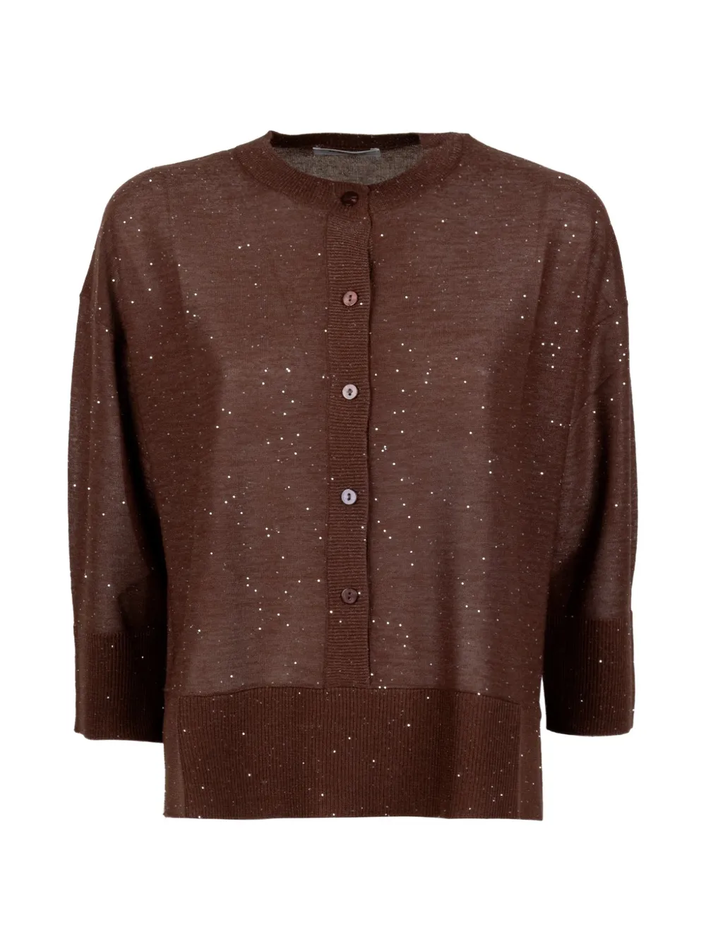 Kangra sequin-detail cardigan - Marrone