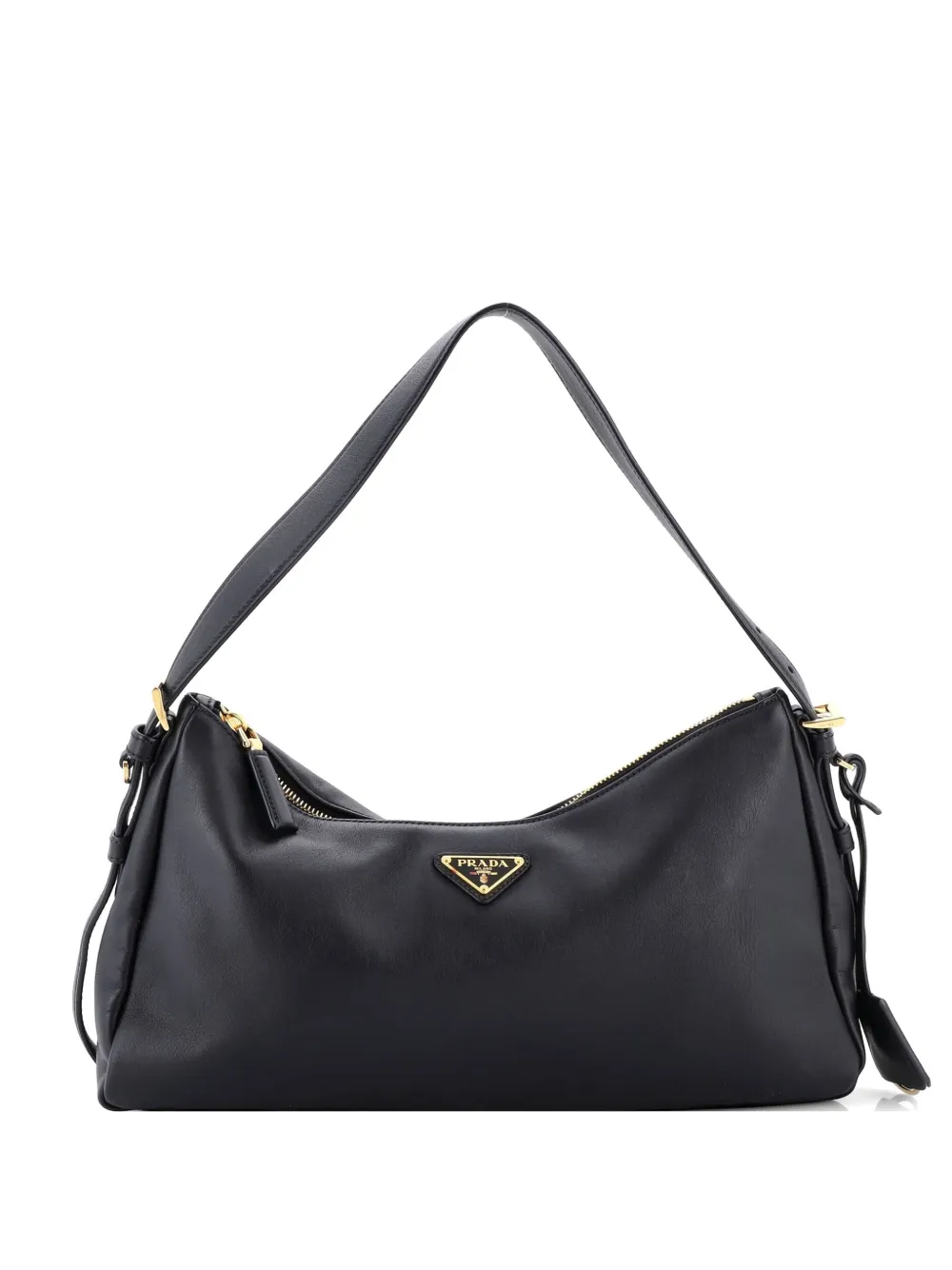 Prada Pre-Owned Aimee Shoulder Bag Leather Medium hobo bag - Nero