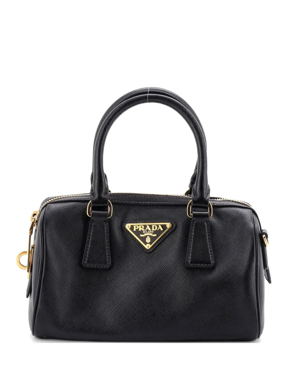 Prada Pre-Owned Lux Convertible Boston Bag Saffiano Leather Small handbag - Nero