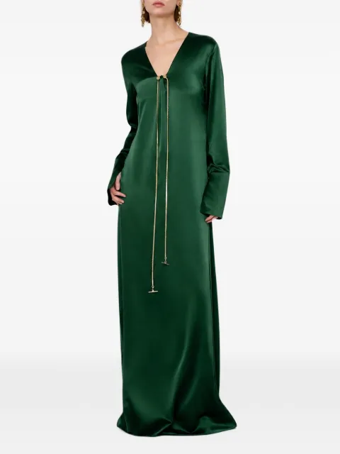 Danamé chain-detail long-sleeve maxi dress