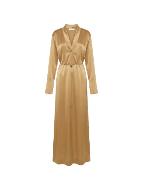 Danamé belted V-neck maxi dress