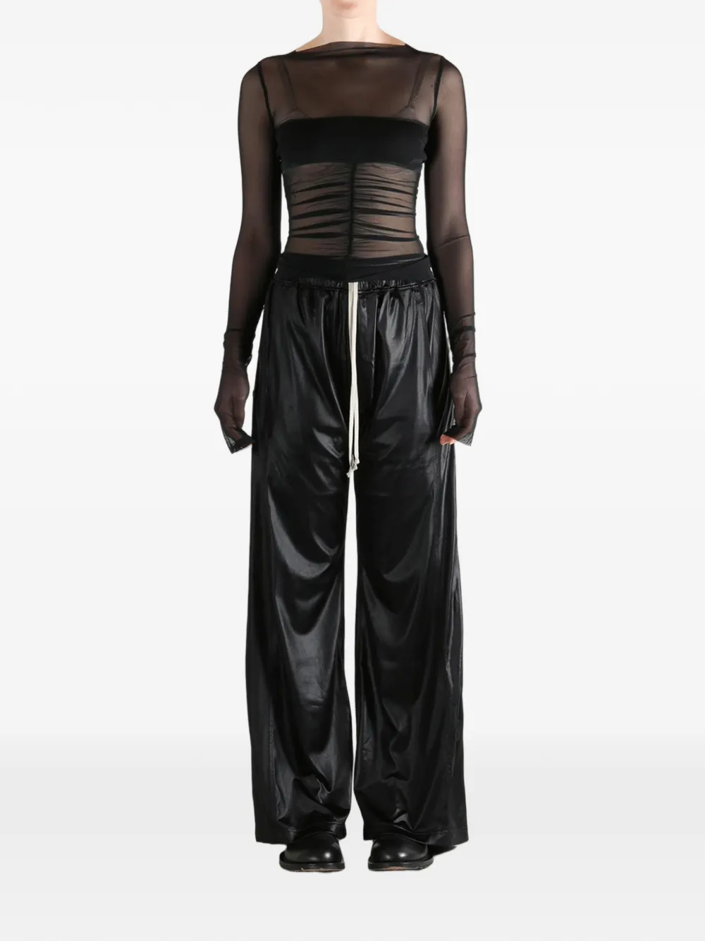 Rick Owens Temple bandeau top met lange mouwen Zwart