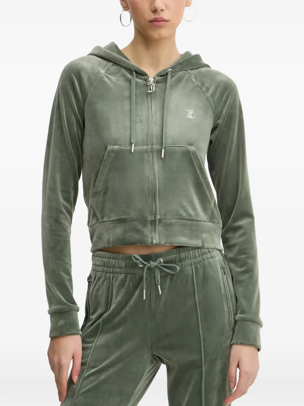 Juicy Couture Kapuzenjacke mit Reißverschluss - Grün