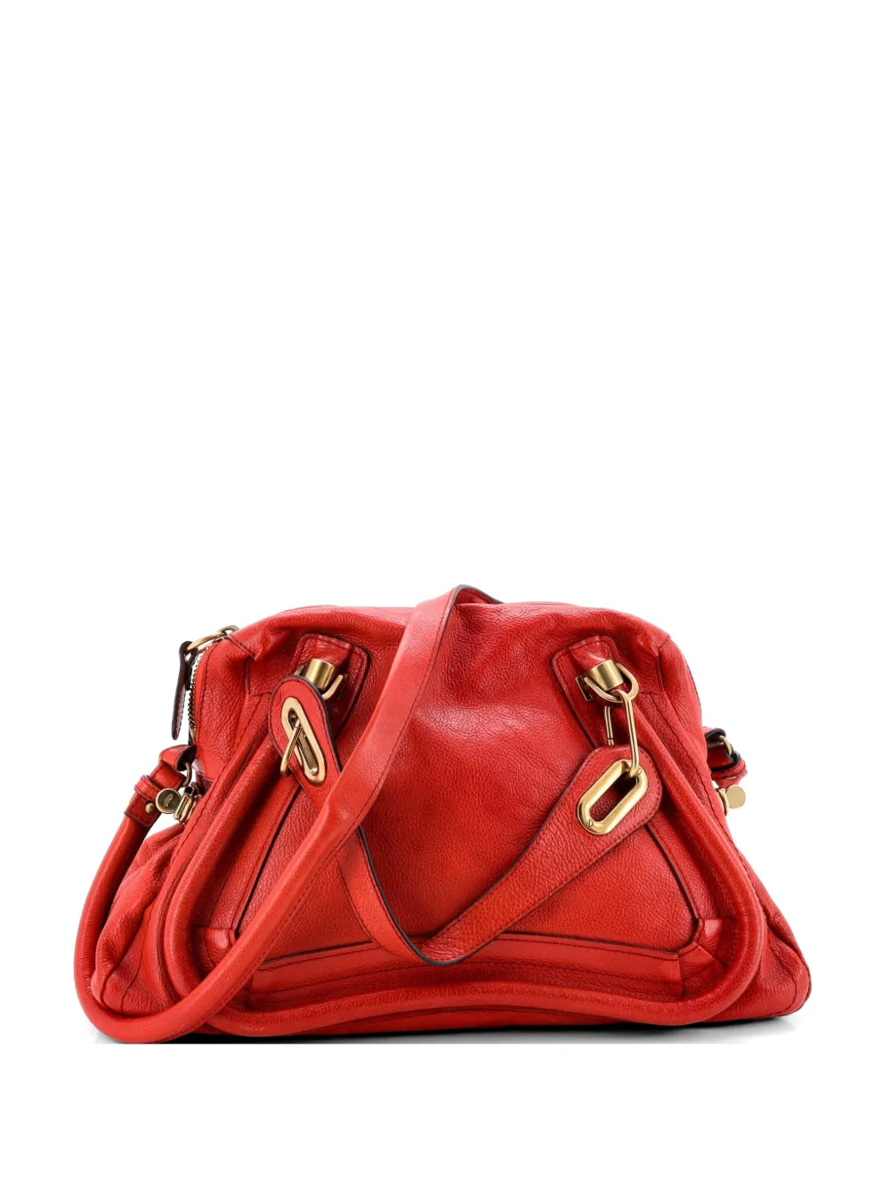 Chloé Pre-Owned Paraty Top Handle Bag Leather Medium satchel - Red