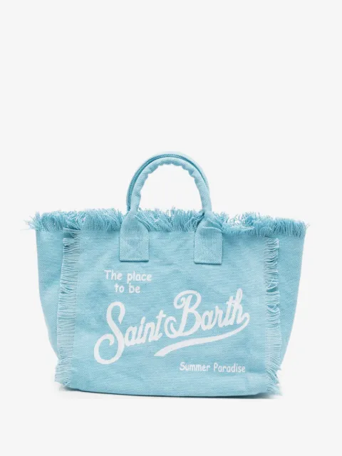 MC2 Saint Barth Colette fringed logo-print tote bag