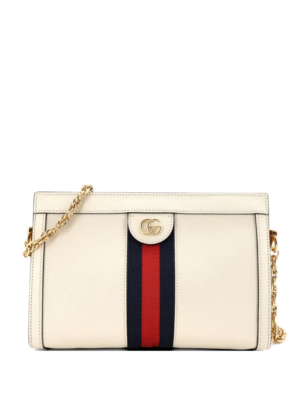 Gucci Pre-Owned Ophidia Chain Shoulder Bag Leather Small crossbody bag - Bianco