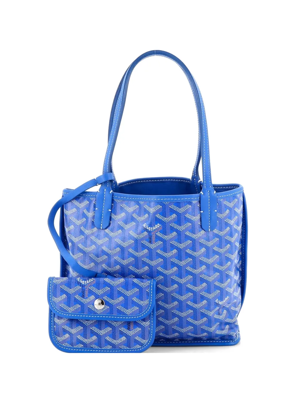 Goyard Pre-Owned Anjou Reversible Tote Coated Canvas Mini satchel - Blu