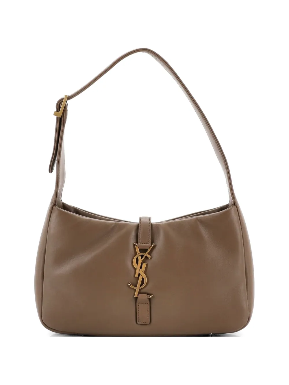 Saint Laurent Pre-Owned Le 5 a 7 Padded Leather Small hobo bag - Marrone