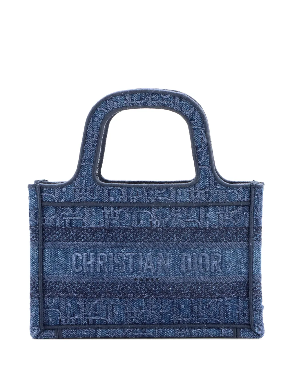 Christian Dior Pre-Owned Book Oblique Denim Mini tote bag - Blu