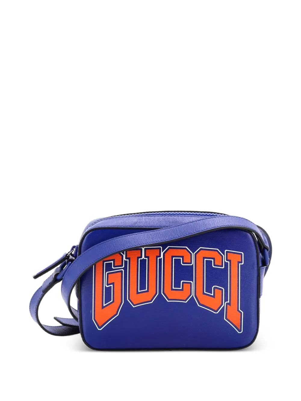 Gucci Pre-Owned NY Dragons Camera Crossbody Bag Printed Leather Small shoulder bag - Blu