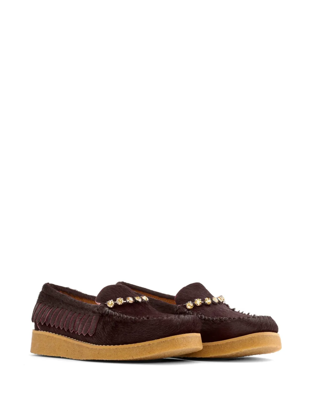 Forte Verfraaide loafers Bruin